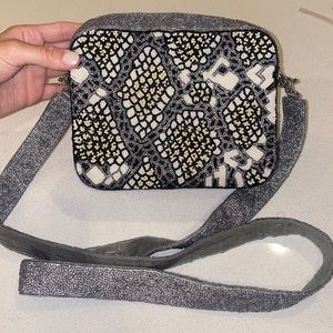 Moyna Snakeskin Beaded Purse